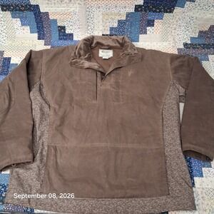 Avery Heritage Collection Mens 2XL Brown Waxed Cotton Pullover Hunting Sweater